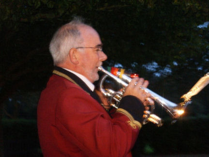 Gary playing the Last Post for the Remembrance Service